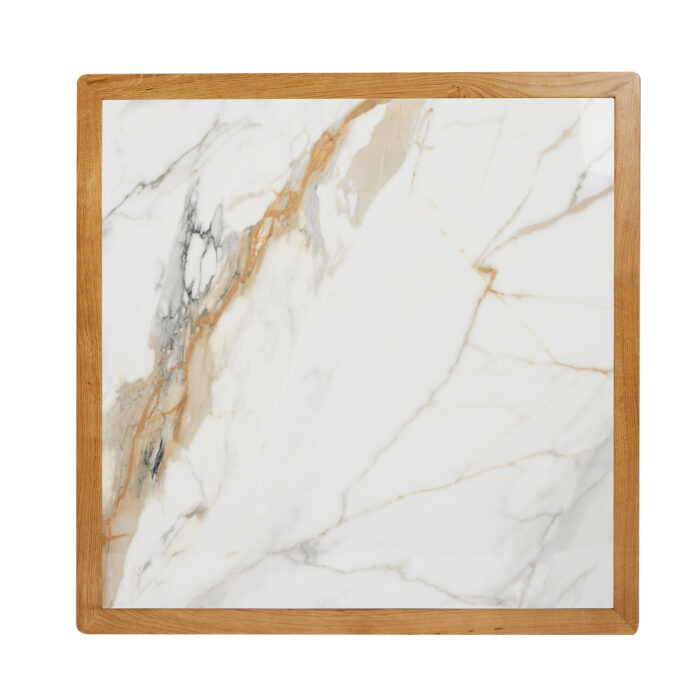Porcelain Square Solid Wood Edge Tabletop (30″ x 30″)