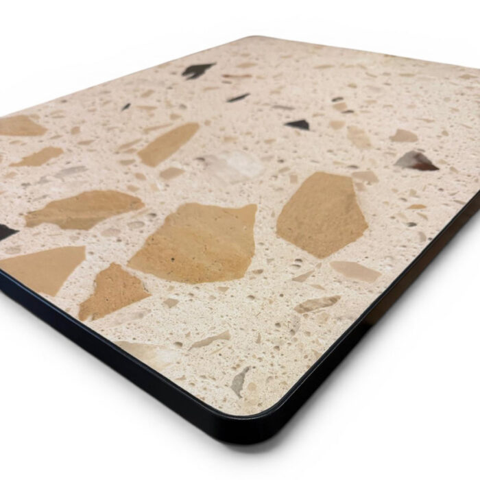 Terrazzo with Black Edge Table Top